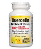 Natural Factors Quercetin LipoMicel Matrix - 60 Liquid Softgels for Immune Support - Buy Online on GoSupps.com
