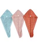 HOPESHINE Hair Towel Twist - Soft Shower Towels for Women | Hair Turban Wrap Dry Cap - 3 Pack Multicolored Gift Set - Buy Online on GoSupps.com