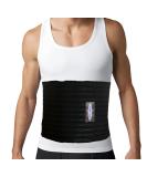 ITA-MED Men's 9 Breathable Elastic Postsurgical Abdominal and Back Support Wrap, Large - Black - Buy Online on GoSupps.com