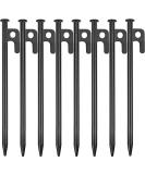 8 Pack Tent Stakes Heavy Duty Metal Tent Pegs for Camping Steel Tent Stakes 8 inch Unbreakable and Inflexible 8 8 IN - Buy Online on GoSupps.com