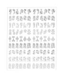 108Pc 3D Silver Flower Nail Art Stickers Decals - DIY Decoration Tools - Buy Online on GoSupps.com