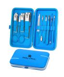 10pcs Professional Manicure Set - Stainless Steel Nail Clippers & Pedicure Tools for Travel (Blue) - Buy Online on GoSupps.com