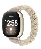 Wearlizer Stretchy Braided Band for Fitbit Sense/Versa 3 - Small Khaki - Buy Online on GoSupps.com