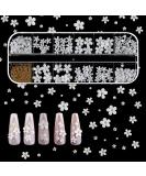 SAVITA 250pcs 12 Styles 3D Acrylic Flowers For Nails 3D Nail Charms Flat Nails Accessories for DIY Nail Art Designs Jewelry Making (White) Gold - Buy Online on GoSupps.com