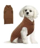 Hjumarayan Soft & Warm Dog Sweater for Medium-Sized Dogs Reversible Knit Sweater for Yorkshire & French Bulldogs (Brown Size L) - Buy Online on GoSupps.com