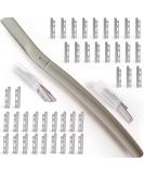 Asenum Eyebrow Razor & 20 Razor Blades - Metal Face Hair Remover for Women (Matt Silver) - Ideal for Eyebrows & Peach Fuzz - Buy Online on GoSupps.com