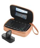 7 Day 2 Times a Day Weekly Pill Organizer in Rose Gold PU Leather Bag - BPA Free Travel Pill Dispenser for Medication and Vitamins - Buy Online on GoSupps.com