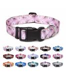 Shop Suredoo Adjustable Dog Collar - Soft Nylon for Small Medium Large Dogs & Cats - Pink White Flowers (S: 25-40 cm) - Buy Online on GoSupps.com