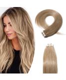 SEGO Tape In Hair Extensions | Remy Real Hair 20 Tress - 12 Honeyblond #27 - Includes 10 Free Tapes - 40g - Buy Online on GoSupps.com