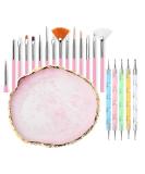 20-Piece Nail Art Brushes Set with Nail Palette - Manicure Design Tools - Buy Online on GoSupps.com