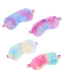 Shop WLLHYF 4 Pcs Plush Rainbow Eye Masks | Soft & Comfortable Furry Sleep Covers for Adults & Kids | Perfect for Travel & Napping - Buy Online on GoSupps.com