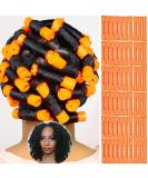 60pcs Orange Perm Rods for Natural Hair - Non-Slip Cold Wave Rods for Women - Hair Curlers DIY Hairdressing Tools - 0.87 Inch Hair Rollers - Buy Online on GoSupps.com