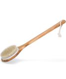 Janrely Bath Dry Body Brush Natural Bristles Back Scrubber With Long Wooden Handle For Cellulite And Exfoliating - Buy Online on GoSupps.com
