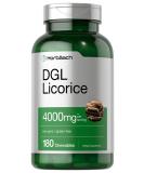 Horbaach DGL Licorice Chewable Tablets 4000mg | 180 Count Vegetarian, Non-GMO, Gluten-Free - Buy Online on GoSupps.com