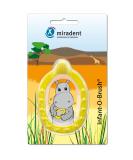Miradent Infant-O-Brush Learning Toothbrush - Super Soft Bristles for Infants 3+ Months - Safe Bite Ring & Knobbed Handle - Swallowing Impossible - Yellow - Buy Online on GoSupps.com