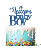 Tenhaisi Navy Blue Welcome Baby Boy Cake Topper Baby Shower It's A Boy Party Decoration Cake Topper for Birthday - Buy Online on GoSupps.com