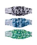 Cutebone Male Washable Dog Diapers - 3 Pack Reusable Belly Bands for Male Dogs | High-Suction Dog Wraps with Velcro | Tie-Dye Series | Size S (28-35.5cm) - Buy Online on GoSupps.com