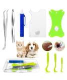 Taihobo 8-Piece Tick Pliers Set for Dogs & Cats - Professional Tick Removal Tools with Enlargement Function & Multiple Hooks - Includes Carrying Case - Buy Online on GoSupps.com