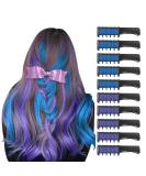MSDADA Blue and Purple Hair Chalk Comb for Girls - Temporary Washable Hair Color Dye - Great Gift for Kids 8-12 - Buy Online on GoSupps.com