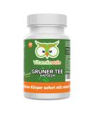 Green Tea Extract Capsules - 100mg Caffeine Vegan High-Dose Made in Germany - Laboratory Tested No Additives Small Capsules - Go Awake!  - Buy Online on GoSupps.com