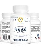 Bio-Tech Pharmacal Folic Acid 20mg - 100 Count (Pack of 1) | High-Quality Supplement - Buy Online on GoSupps.com