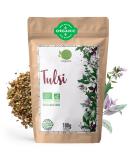 ORIGEENS ORGANIC TULSI TEA 100g | DRIED HOLY BASIL LEAVES | Loose leaf holy basil tea theine-free Anti-stress herbal tea - Buy Online on GoSupps.com