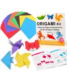 Origami Kit for Kids - 120 Sheets of 6x6 Inch Square Easy Folding Paper with Instructions Book - Fun Activity for Beginners - Ideal Birthday or Christmas Gift - Buy Online on GoSupps.com