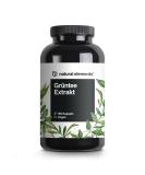 Natural Elements Green Tea Extract - 180 Vegan Capsules | 1998mg Daily Dose of ECGC & Polyphenols - High Dose Additive-Free - Buy Online on GoSupps.com