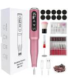 Professional Electric Nail Drill - 35 000RPM Rechargeable Cordless 13 in 1 Touch Control for Acrylic Gel and Pedicure - Portable Pink Nail Drill - Buy Online on GoSupps.com