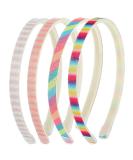 WLLHYF Glitter Headband 4pcs Plastic Sparkly Cute Non Slip Chunky Hairbands Thick Bling Confetti Rainbow Hair Bands with Teeth Little Girls Colorful Hair Accessories Rainbow color - Buy Online on GoSupps.com