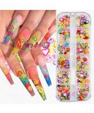 3D Fruit Nail Art Slices - 12 Grids Glitters for Summer Designs - Banana Lemon Strawberry Cherry Watermelon - DIY Manicure Supplies - Buy Online on GoSupps.com