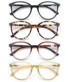 Modfans (4 pack) Reading glasses 1.75 Round men good glasses high quality fashion comfortable great reading aid for women +1.75 4 mixed color - Buy Online on GoSupps.com