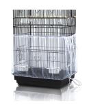 ASOCEA Bird Cage Seed Cather,Universal Adjustable Birdcage Cover Skirt Nylon Mesh Netting Parrot Parakeet Macaw African Round Square Cages Cover - Buy Online on GoSupps.com