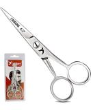 Candure Beard Scissors Professional Moustache Scissors Ear and Nose Hair Trimming Scissors Stainless Steel Safety Use for Eyebrows Eyelashes and Ear Hair - Buy Online on GoSupps.com