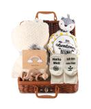 7-in-1 Tobogganing Baby Gift Set | Newborn Gift for Boys & Girls | Blanket Rattles Bibs & More | Perfect Baby Shower Souvenir - Buy Online on GoSupps.com