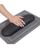 Merterfly Nail Arm Rest Pillow with Mat - Luxury Salon Manicure Armrest Cushion for Nail Techs - Black - Buy Online on GoSupps.com