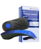 RooRuns Orthotic Inserts 3/4 Length - High Arch Support Insoles for Plantar Fasciitis Flat Feet & Heel Pain Relief | Men's 5-6 & Women's 6-7 - Perfect for Running & Sports - Buy Online on GoSupps.com