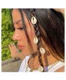 Iaceble Vintage Dreadlock Hair Rings Shell Clips | Braid Hoops Decoration | Sea Shell Dangle | Hip Hop Accessories for Women & Girls | Headdress | 5 Pcs (Gold) - Buy Online on GoSupps.com