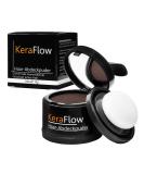 KeraFlow Root Powder - Medium Brown Hair Concealer & Thickening Powder for Grey Roots & Thinning Hair - 4g - Buy Online on GoSupps.com