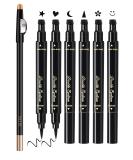 7 Pcs Eyeliner Stamps & Waterproof Liquid Eyeliner Set - Long Lasting & Smudge-proof Seal Eyeliner Pen for Eye Decoration and Makeup Tool - Black - Buy Online on GoSupps.com