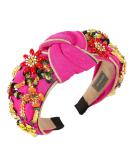 QIANXUAN Solid Color Wide Headbands For Women Diamond Rhinestone Headbands For Women Top Knot Headband Crystal Handmade Jewelry Girls Hair Accessories Glisten Fashion Hairband Diamond headbands-4 - Buy Online on GoSupps.com