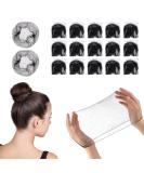 30 Pieces Invisible Hair Grids - Elastic Hair Network for Women & Girls - Perfect for Ballet Dances - Black - Buy Online on GoSupps.com