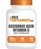 Pure Ascorbic Acid Capsules - 180-Day Supply - Vitamin C Supplement - 180 Veg Capsules - Buy Online on GoSupps.com