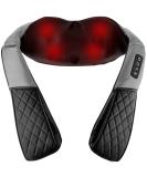 Fitleap Shiatsu Massager - Neck Bridge & Shoulder Massage Device for Muscle Pain Relief with Infrared Heat - Gray - Buy Online on GoSupps.com