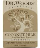 Dr. Woods Coconut Milk Bar Soap 5.25 oz - Nourishing & Natural Cleanser - Buy Online on GoSupps.com