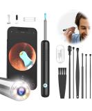 1080p WiFi Ear Wax Removal Otoscope | IP67 Waterproof Ear Cleaner Camera | 360 Wide Angle Endoscope with 6 LEDs for iPhone iPad & Android - R1+ Black - Buy Online on GoSupps.com