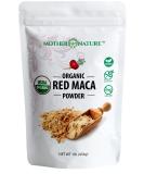 USDA Organic Red Maca Root Powder - Raw Vegan Non-GMO for Hormone Regulation & Muscle Gain | 1lb Pre-Workout Supplement - Buy Online on GoSupps.com