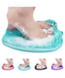 AXLOFO Shower Foot Scrubber Mat XL Larger Size Foot Massager Mat with Non-Slip Suction Cups - Cleans Exfoliationl Massages Your Feet Without Bending Foot Circulation & Relieve Tired Feet Mat-green - Buy Online on GoSupps.com