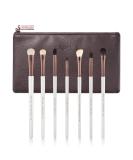 SIXPLUS 7Pcs Pearly White Eyeshadow Brush Set - Professional Eye Brushes with Portable Bag for Flawless Makeup | International Shipping Available - Buy Online on GoSupps.com