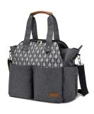 Lekebaby Diaper Bag Tote with Changing Pad - Large Travel Baby Bag for Mom and Dad - Grey - Buy Online on GoSupps.com